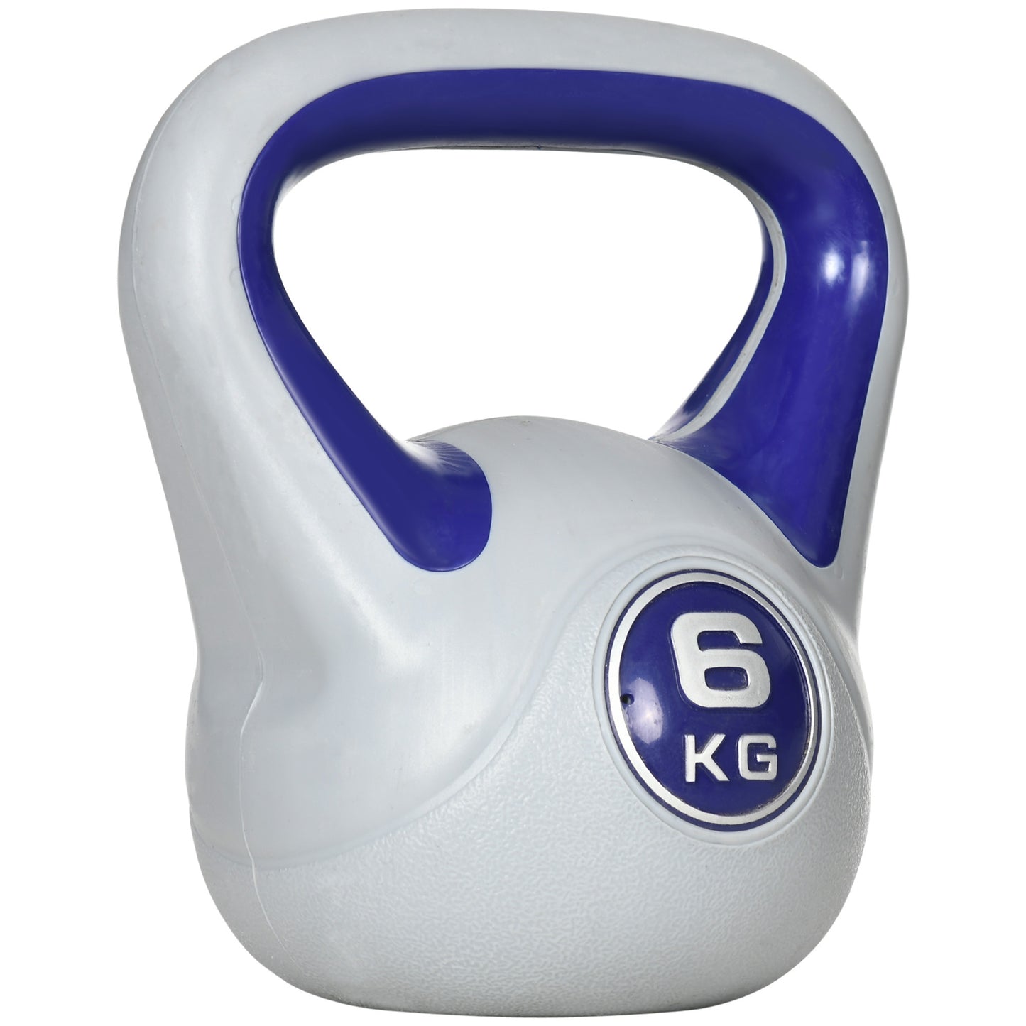 Kettlebell, 6kg Kettle Bells with Handle for Home Gym Weight Lifting and Strength Training, Purple and Grey