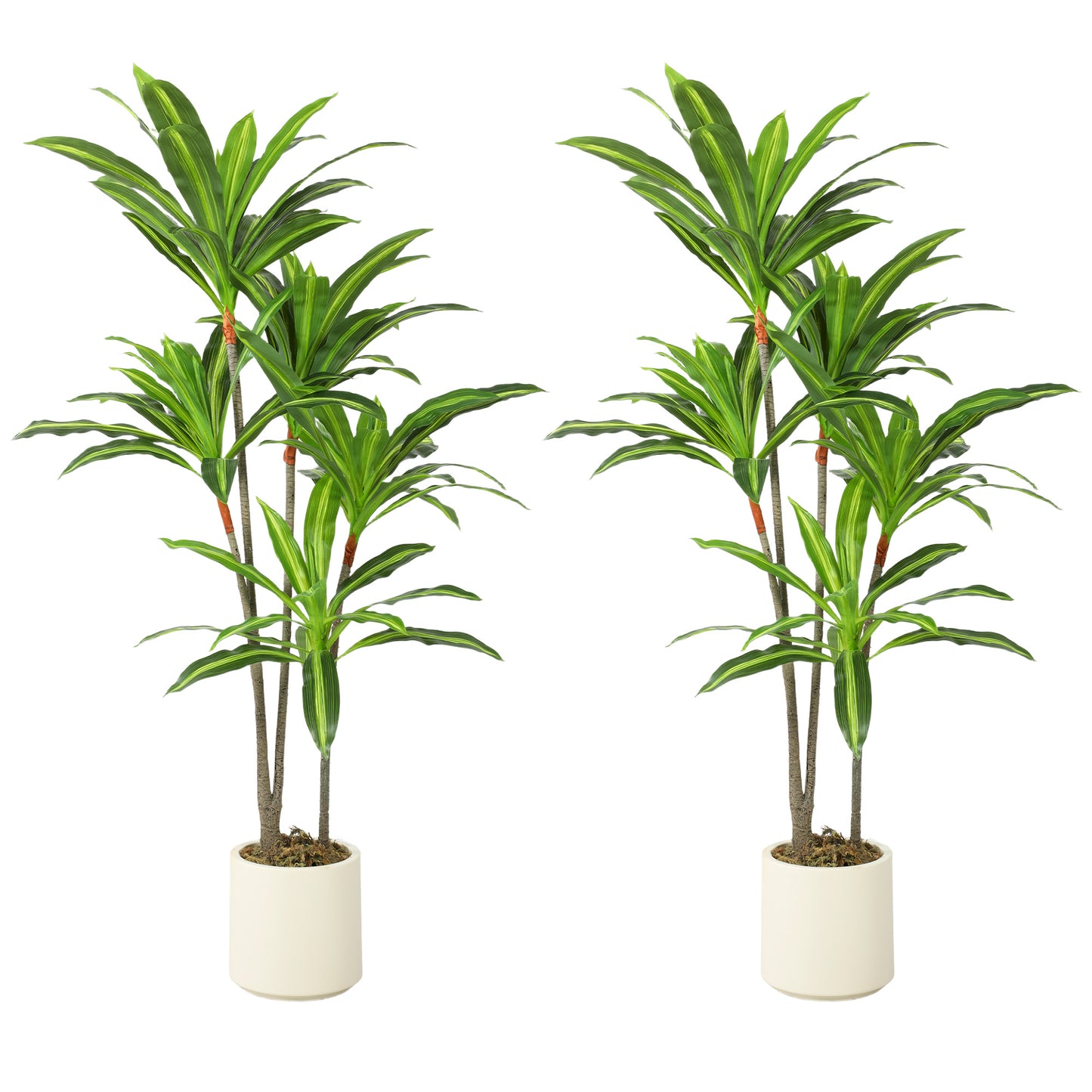 150cm Lifelike Fake Tree, Artificial Dracaena Tree with Bendable Trunks, Green