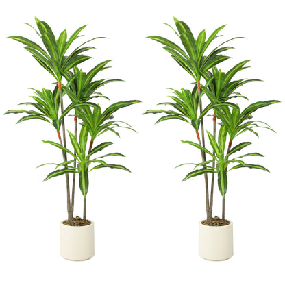 150cm Lifelike Fake Tree, Artificial Dracaena Tree with Bendable Trunks, Green