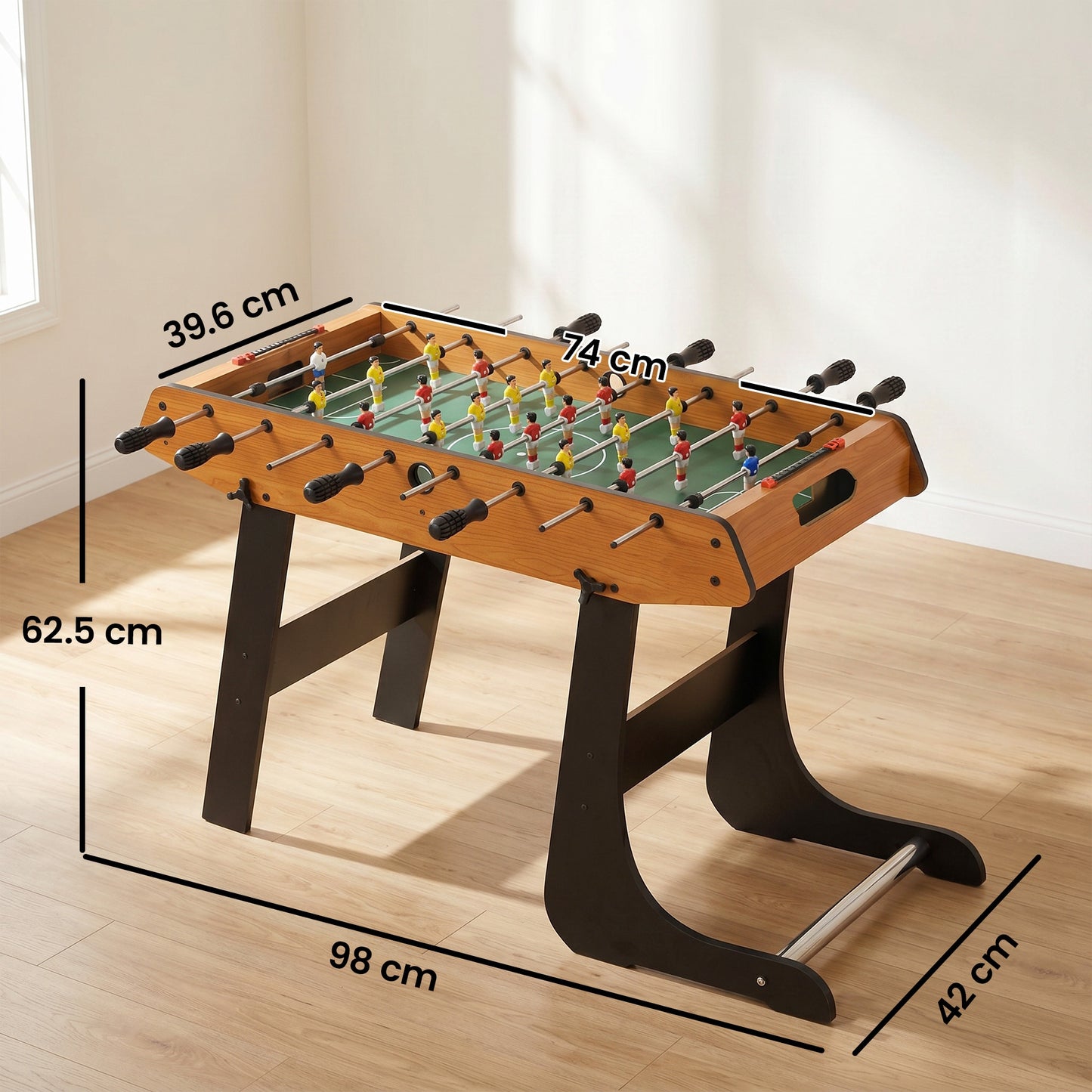 Folding Football Gaming Table Mini Foosball Soccer Table for Family Fun Indoor Play Sports