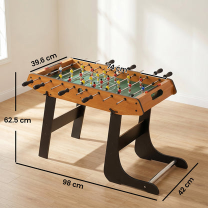 Folding Football Gaming Table Mini Foosball Soccer Table for Family Fun Indoor Play Sports