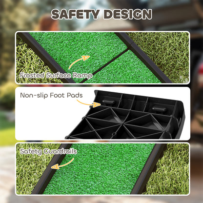 Foldable Dog Ramp with Artificial Anti-slip Surface, Portable & Lightweight, for Cars, Home, 155 x 38.5 x 15.5 cm