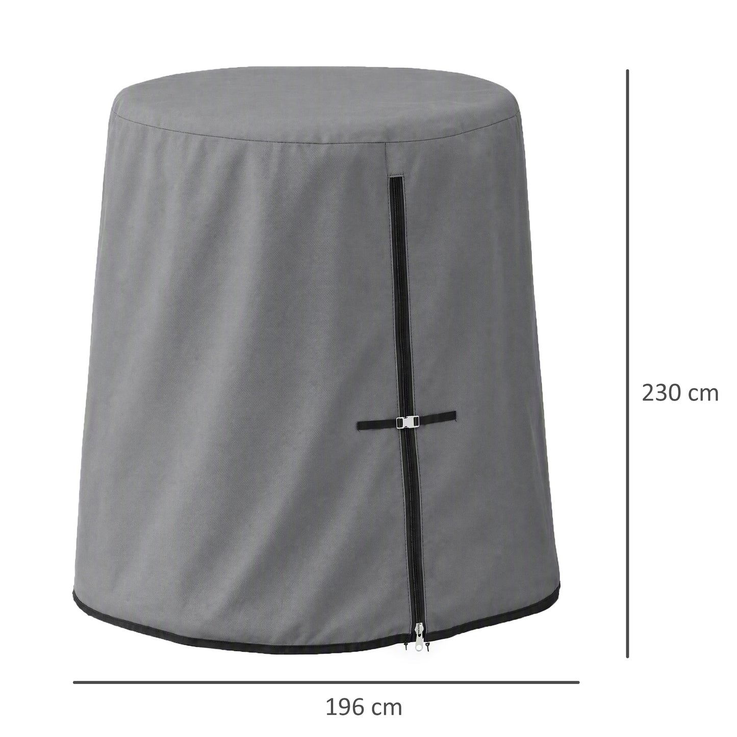 196 x 230 cm Hanging Egg Chair Protective Cover - Grey