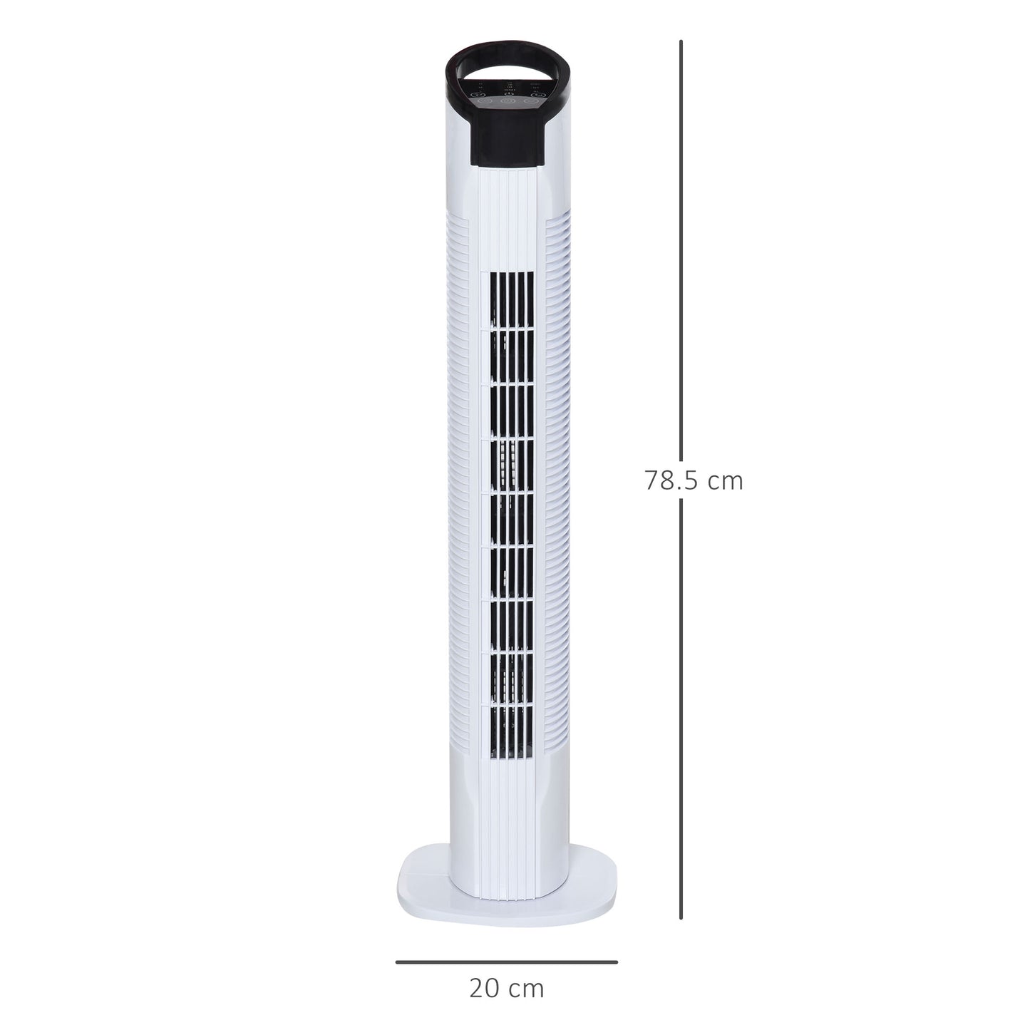 31" Freestanding Tower Fan, 3 Speed 3 Mode, 7.5H Timer, Oscillating, LED Panel, Remote Control, 31 Inch Standing Fan, White