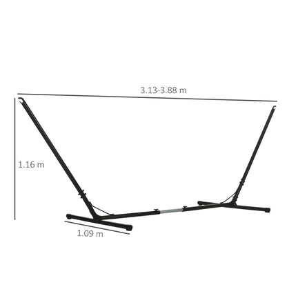 3.1–3.8m Adjustable Universal Hammock Stand Metal Frame Garden Camping Picnic Outdoor Patio Replacement – Stand Only