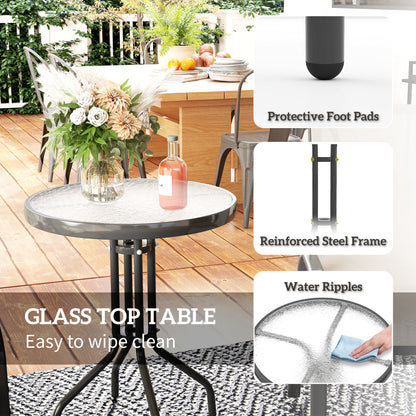Three-Piece Outdoor Garden Set - Light Grey