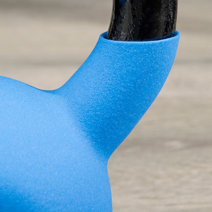 Kettlebell, 8kg Kettle Bell with Non-Slip Handle for Home Gym Weight Lifting and Strength Training, Blue