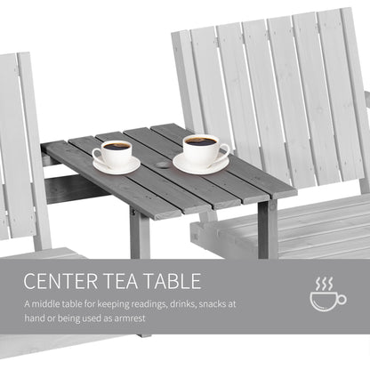 2-Seater Garden Bench Antique Loveseat for Yard, Lawn, Porch, Patio, Steel, Grey