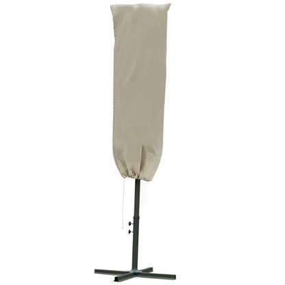 Outdoor Cantilever Umbrella Cover with Rod, Zipper, Khaki