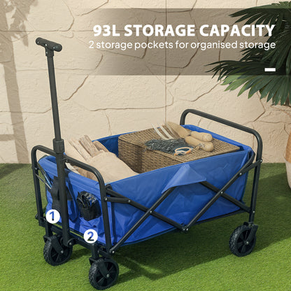 93L Festival Trolley on Wheels, Garden Folding Trolley Cart