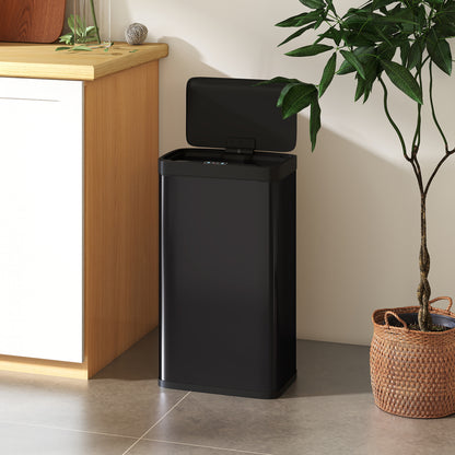 45L Kitchen Sensor Bin - Black