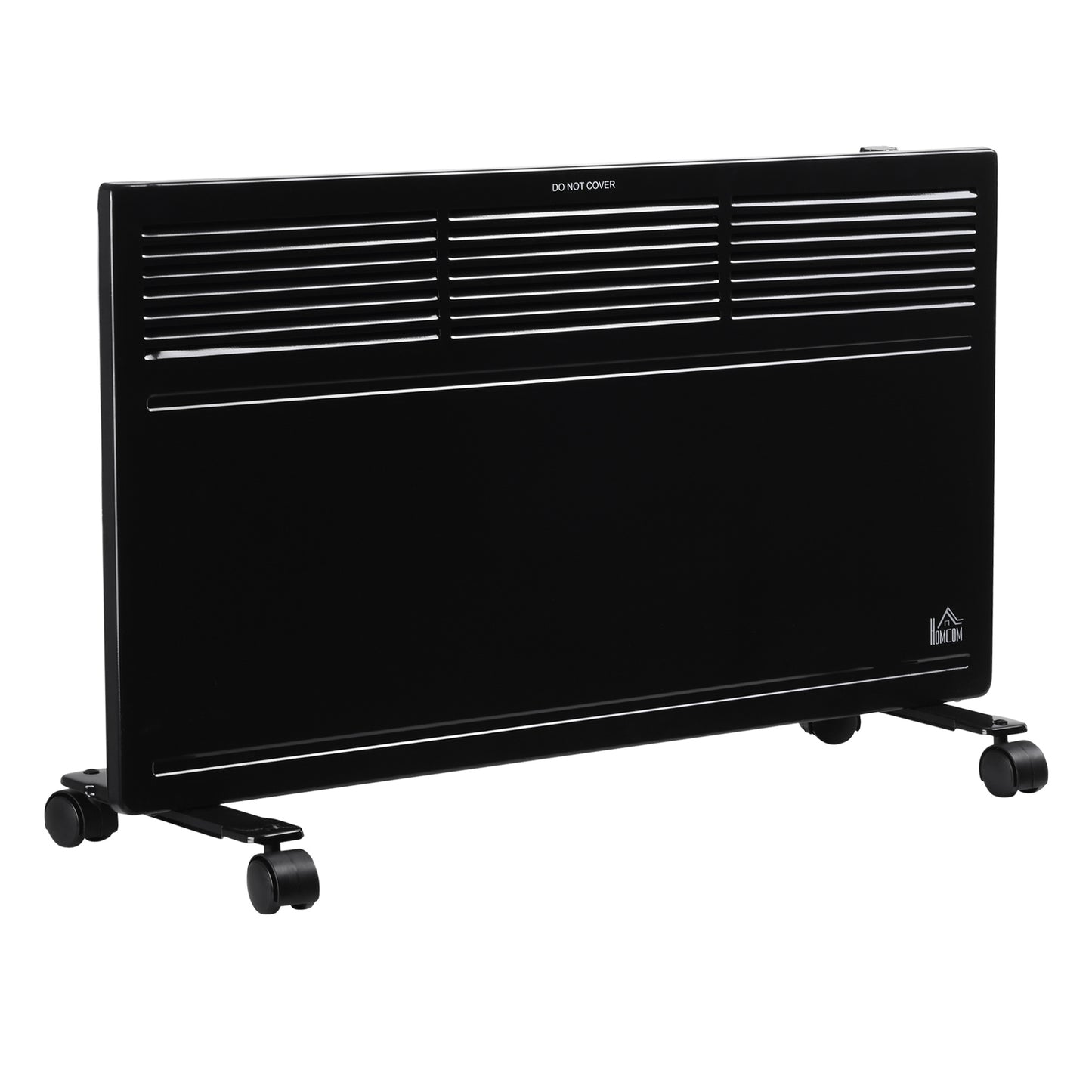 POWER Convector Radiator, Energy Saving Freestanding or Wall-mounted Heating with 2 Heat Settings Safety Cut-Off, Black
