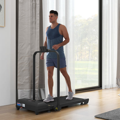 Walking Pad Treadmill, Folding Under Desk Treadmill, 1-10km/h, with Remote Control, Black