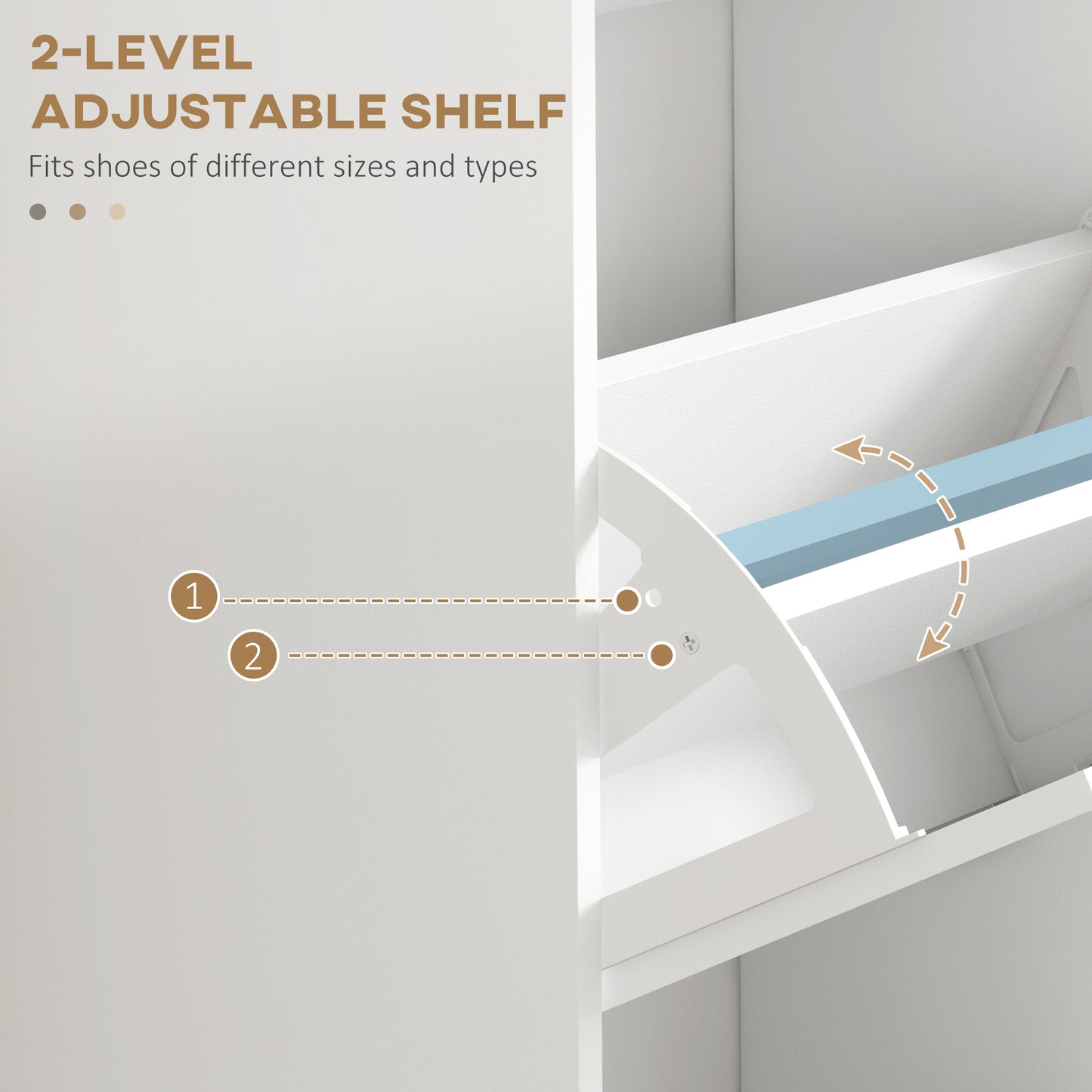 Three-Drawer Minimalistic Shoe Storage Cabinet, for 15 Shoes