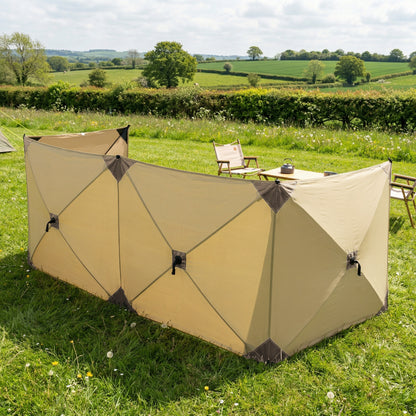 Camping Windbreak Pop Up Windbreaker Blocker with Ropes Pegs for Beach Caravan Outdoor 480 x 120 cm