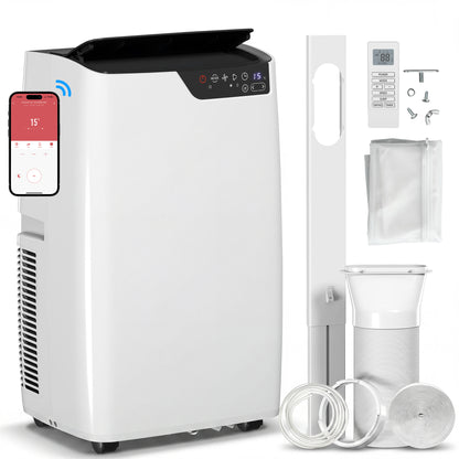 Portable Air Conditioner 12000 BTU, 4-in-1 AC Unit with Cool, Dehumidifier, Fan, Sleep Mode, WiFi Voice Remote Control