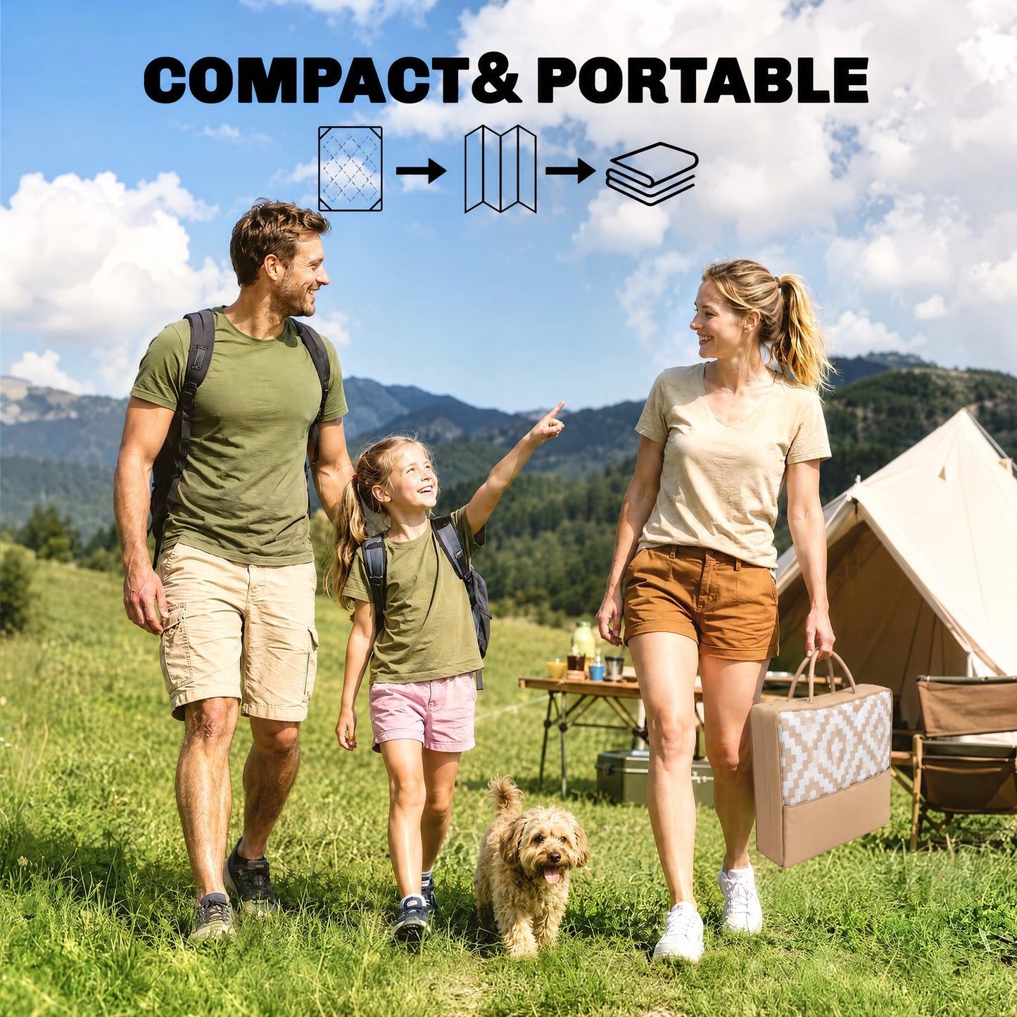 Outdoor Rug Reversible Mat Plastic Straw Rug Portable RV Camping Mat for Garden Deck Picnic Indoor, 182 x 274 cm (6 x 9 ft)