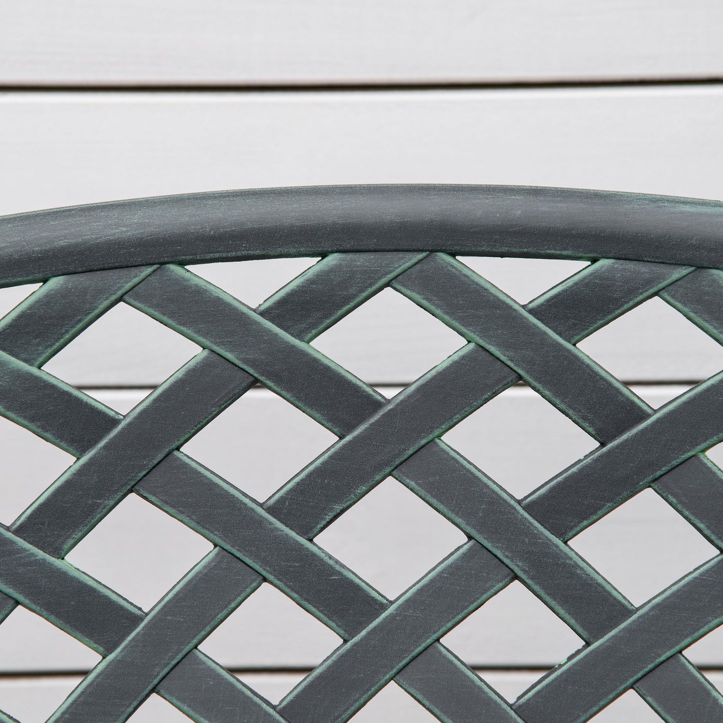 Cast Aluminium Garden Bench 2 Seater Antique Loveseat for Outdoor Patio Porch Park, Verdigris