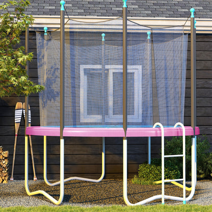 8FT Trampoline Spring Cover, Plastic Trampoline Pad Replacement with Elastic Cord, Waterproof