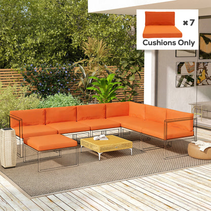 14-piece Dining Set Cushions - Orange