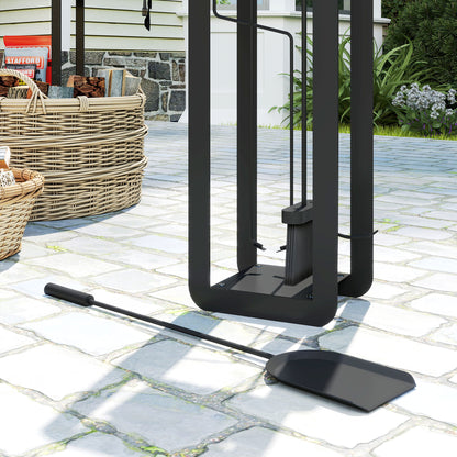 5 Pieces Fireplace Companion Set, Metal Fireplace Accessories Fireside Companion Set with Brush, Shovel, Poker