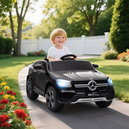 Mercedes-Benz GLC Licensed Kids Ride on Car with Remote Control, Soft Start, MP3, LED Headlights, Black