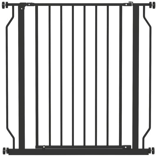 Extra Wide Dog Gate, with Door Pressure, for Doorways, Hallways, Staircases - Black