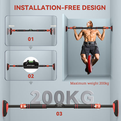 Pull Up Bar, for 92-120cm Doorways, No Screws, Maximum load 200kg