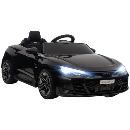 Audi Licensed 12V Kids Electric Ride-On, with Remote Control, Suspension System, Lights, Music, Motor - Black