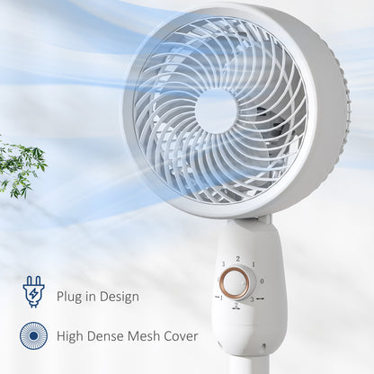 Pedestal Fan, Powerful Air Circulator, 36 Inch Floor Standing Fan with 3 Speed Settings, 70° Oscillating for Bedroom