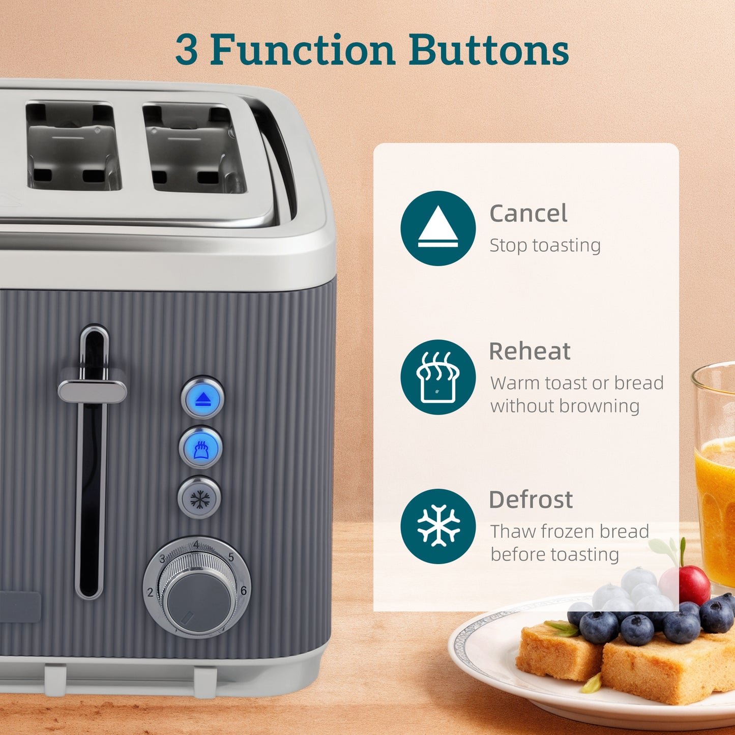 Electric Stainless Steel Kettle and Toaster Set, 3000W 1.7L UK Strix Thermostat Fast Boil Kettle w/ Limescale Filter