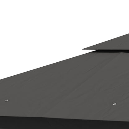 3 x 3(m) Steel Frame Double Roof Garden Gazebo - Grey