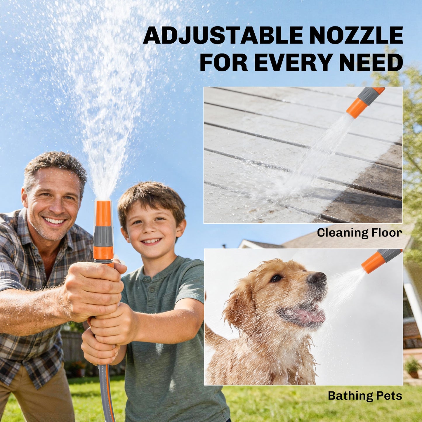 Retractable Hose Reel Wall Mounted, 20+1.6m Garden Hose Pipe Reel with Auto Retraction, Self-Locking, Orange