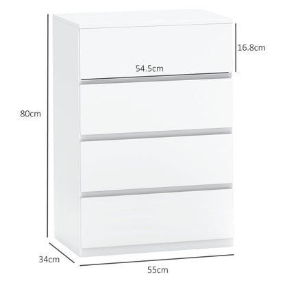 Chest of Drawers, 4-Drawer Storage Cabinets, Modern Dresser, Storage Drawer Unit for Bedroom