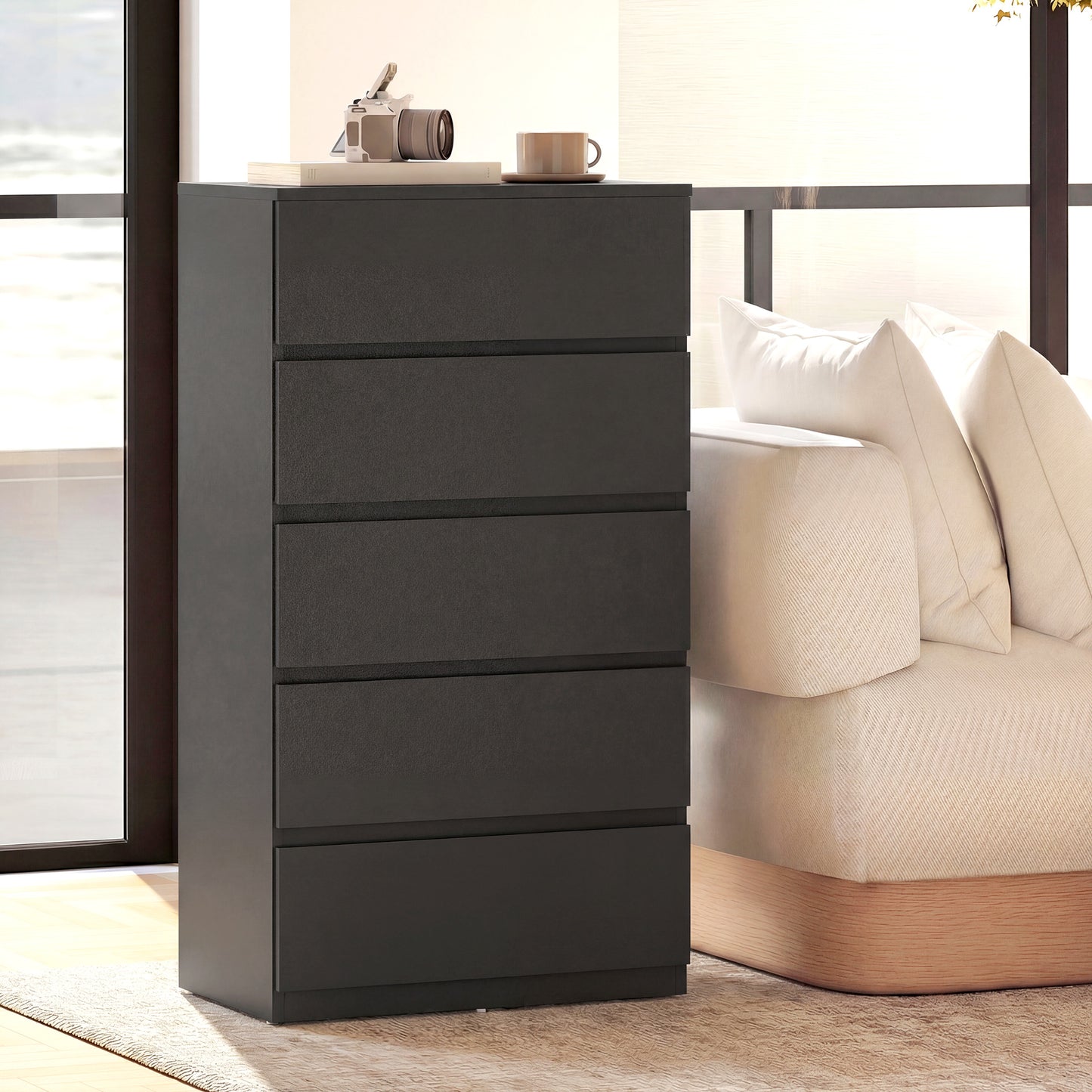 Chest of Drawers, 5-Drawer Storage Cabinets, Modern Dresser, Storage Drawer Unit for Bedroom