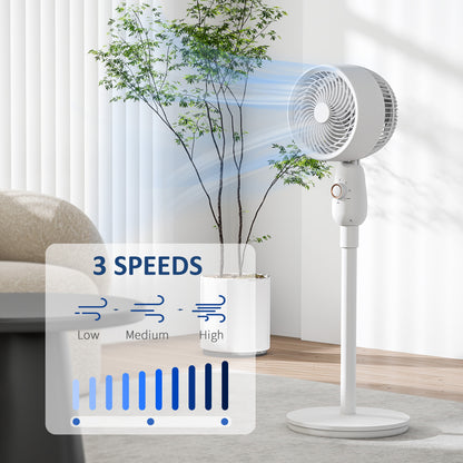 Pedestal Fan, Powerful Air Circulator, 36 Inch Floor Standing Fan with 3 Speed Settings, 70° Oscillating for Bedroom