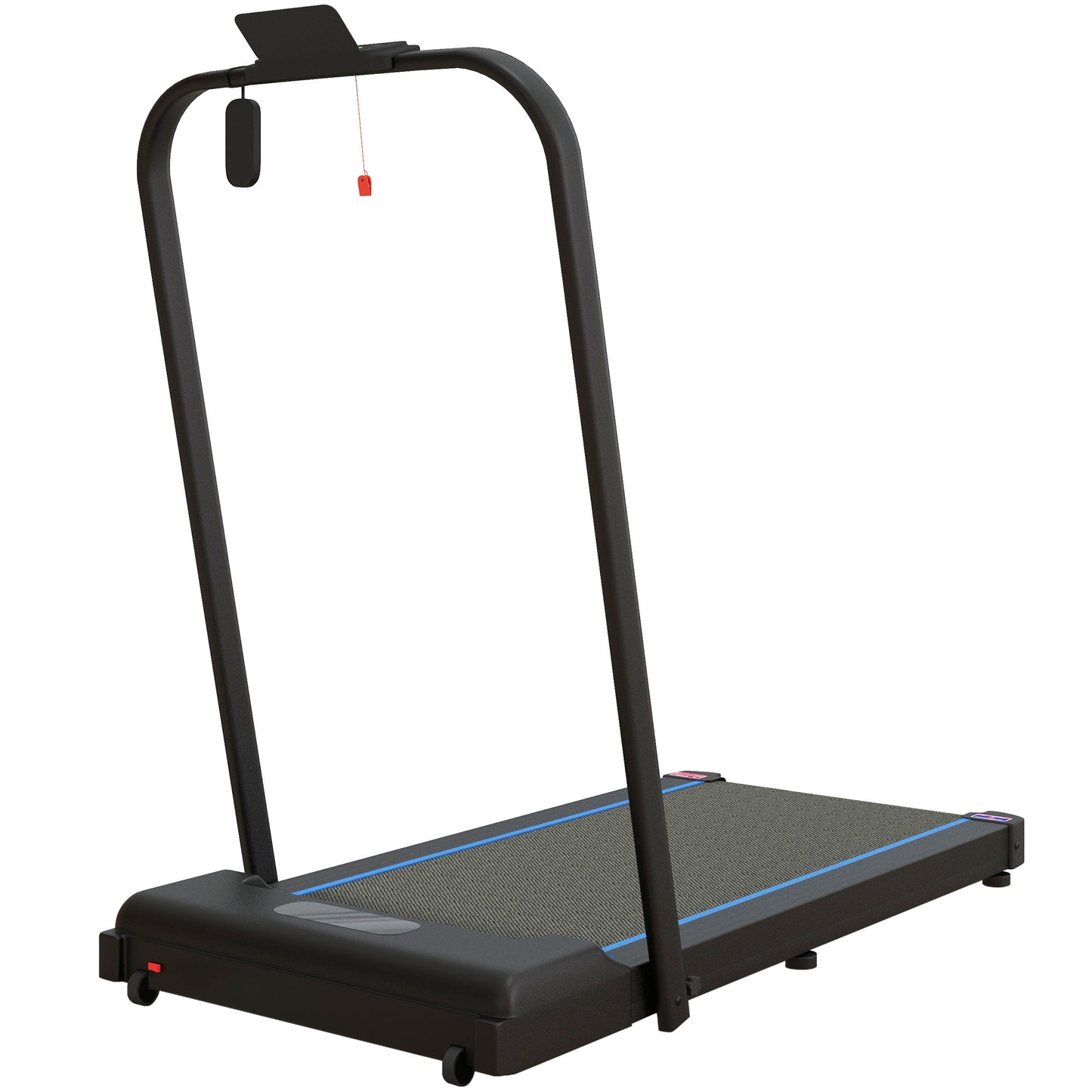 2.5HP Walking Pad, 1-6km/h Folding Treadmill with Remote Control and LED Display for Home Gym Office, Blue