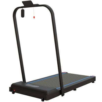 2.5HP Walking Pad, 1-6km/h Folding Treadmill with Remote Control and LED Display for Home Gym Office, Blue
