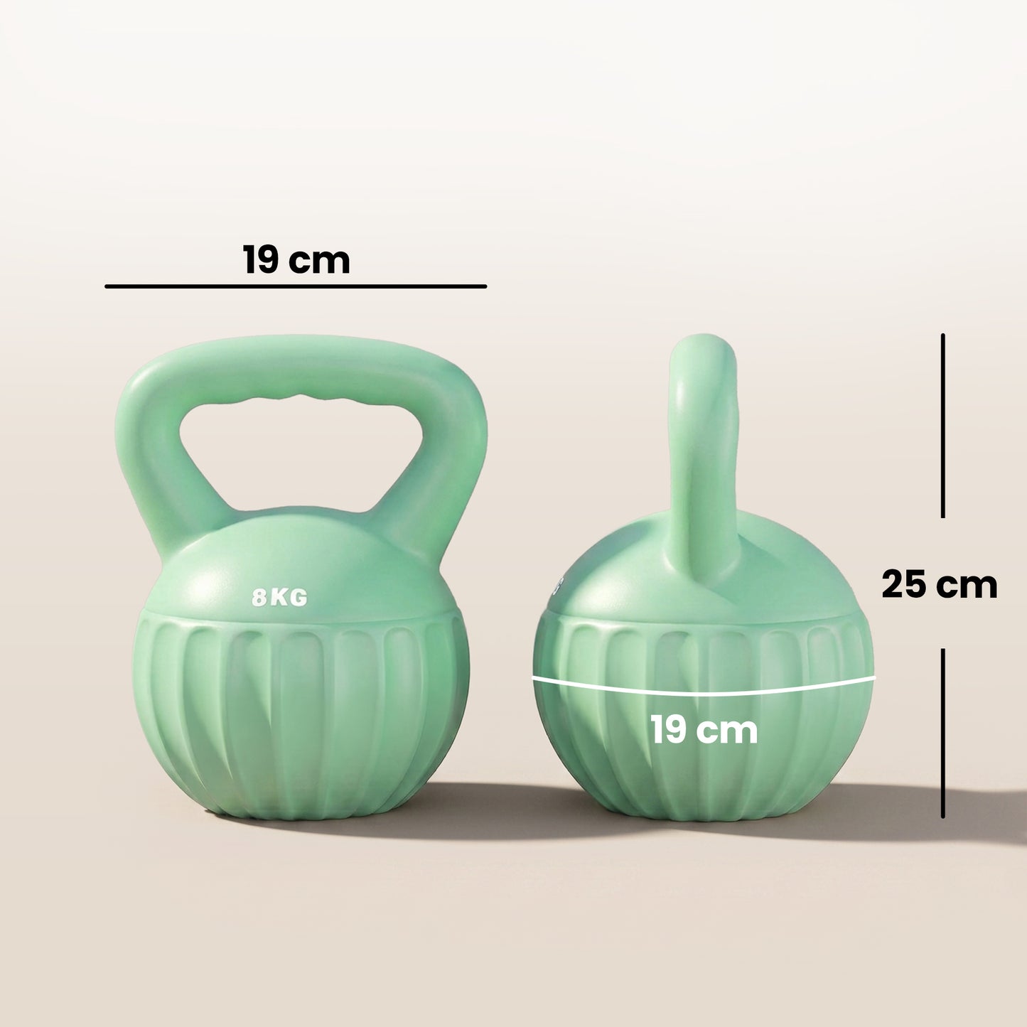 Kettlebell for Strength Training Kettle Bell with Non-Slip Handle 8 kg Green