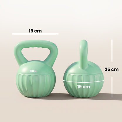 Kettlebell for Strength Training Kettle Bell with Non-Slip Handle 8 kg Green