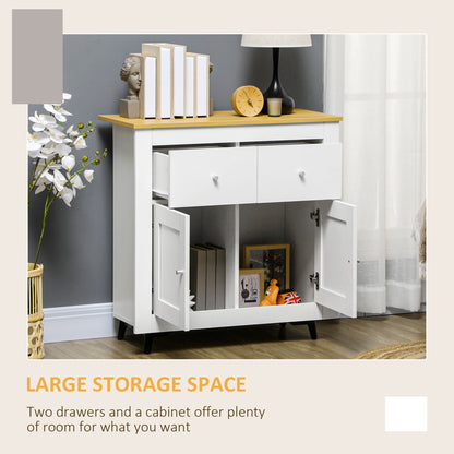 Sideboard Storage Cabinet, Modern Kitchen Cupboard with Double Doors and Drawers for Dining Room, Living Room and Entryway