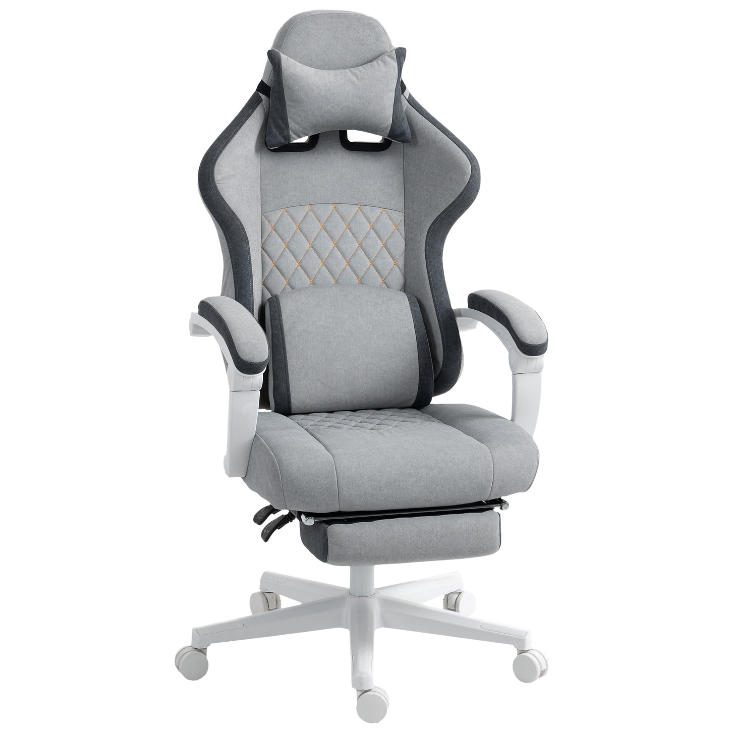 Gaming Chair, Gamer Computer Chair with Footrest, High Back, Lumbar Support, Adjustable Height