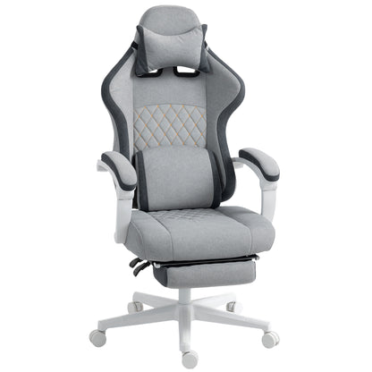 Gaming Chair, Gamer Computer Chair with Footrest, High Back, Lumbar Support, Adjustable Height