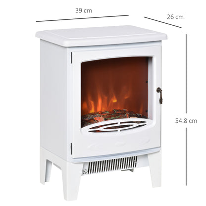 Electric Fireplace Stove, Free standing Fireplace Heater with Realistic LED Flame Effect and Adjustable Brightness
