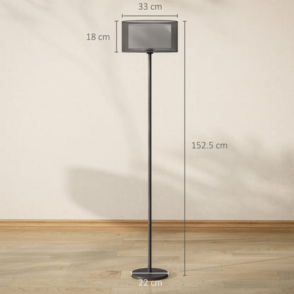 Floor Lamp for Living Room, Modern Standing Lamp with Double Layer Shade & Foot Switch