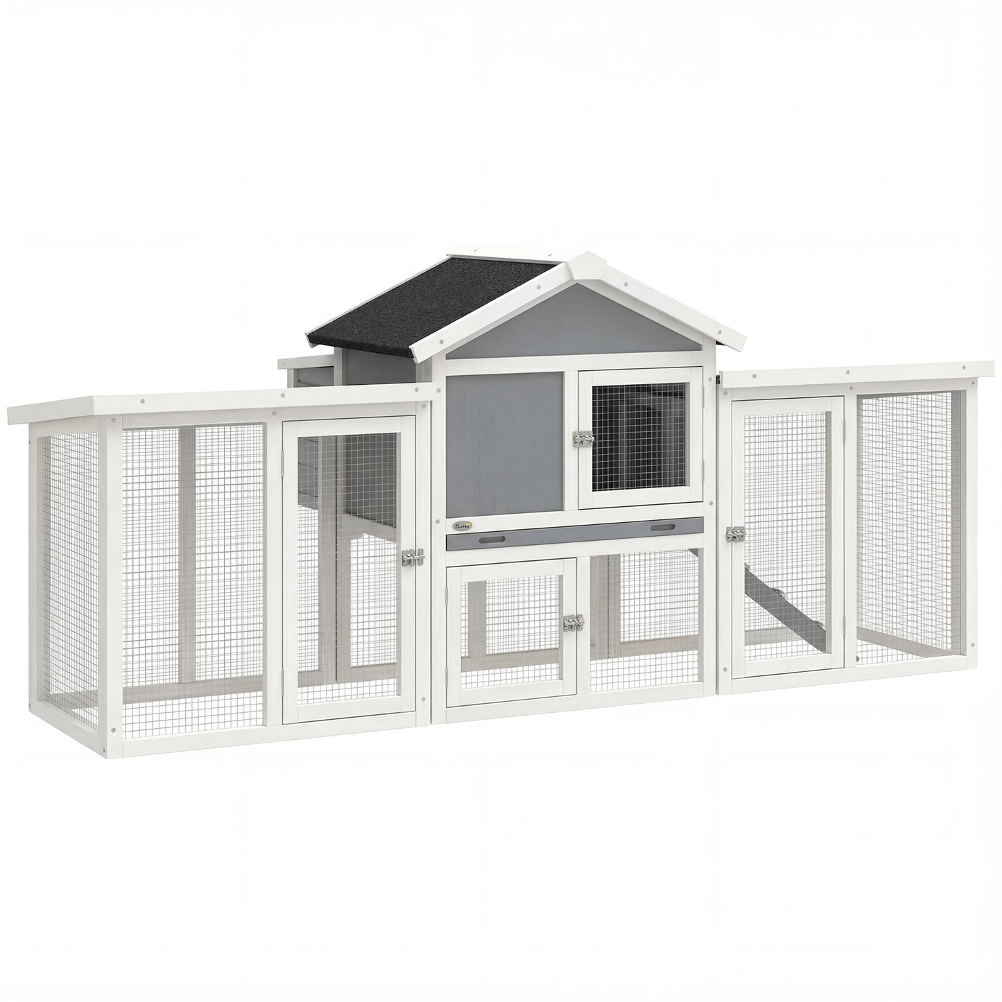 Large Chicken Coop, Wooden Outdoor Chicken Cage Poultry Hen House with Nesting Box