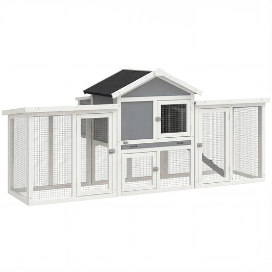 Large Chicken Coop, Wooden Outdoor Chicken Cage Poultry Hen House with Nesting Box