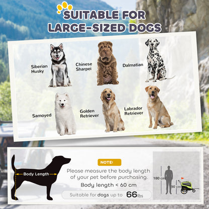 Dog Bike Trailer, 2 in 1 Dog Stroller for Large Dogs with Hitch, Quick-release 20" Wheels