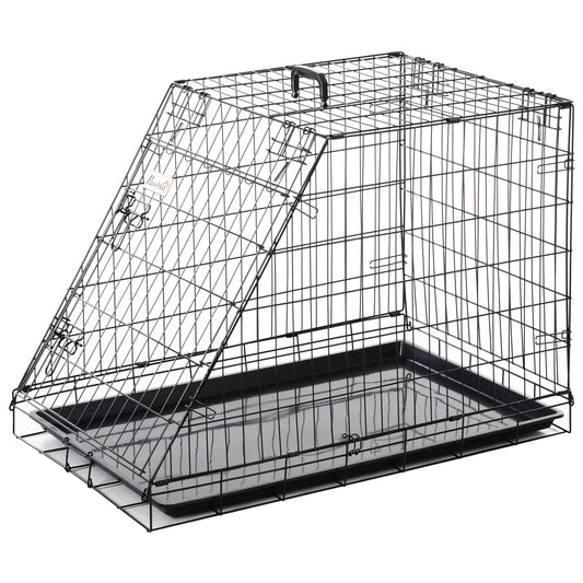 Trapeze Collapsible Dog Pet Travel Box Cage Removable Tray 93 x 58 x 65cm