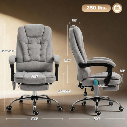 Heated 6 Points Vibration Massage Executive Office Chair